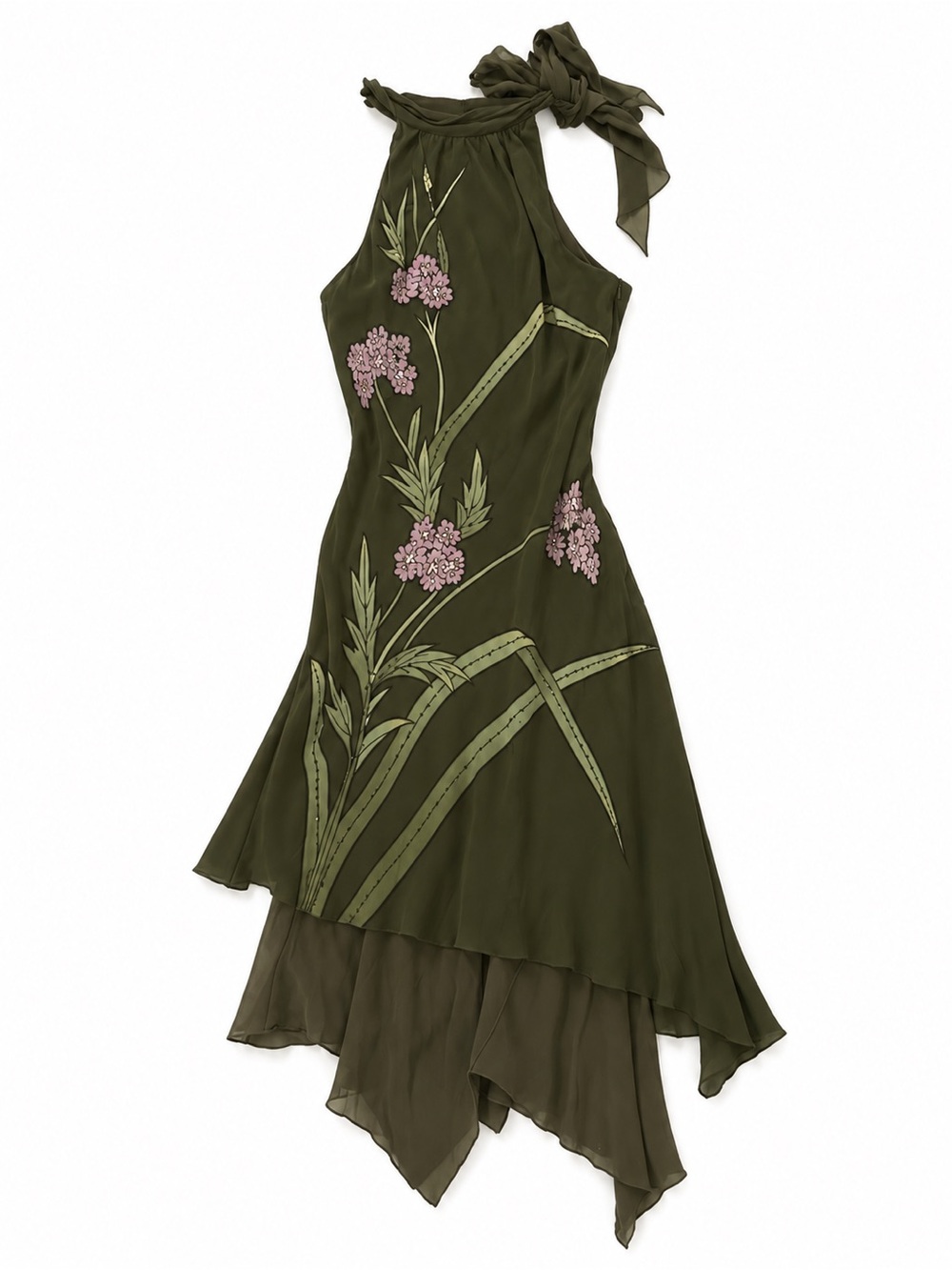 Sue Wong Y2K silk beaded dress - Picture 2 of 4
